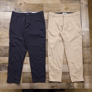 Birddogs Stretch Chino Pants Men’s 34x28 Bundle Navy Khaki Slim Golf Casual